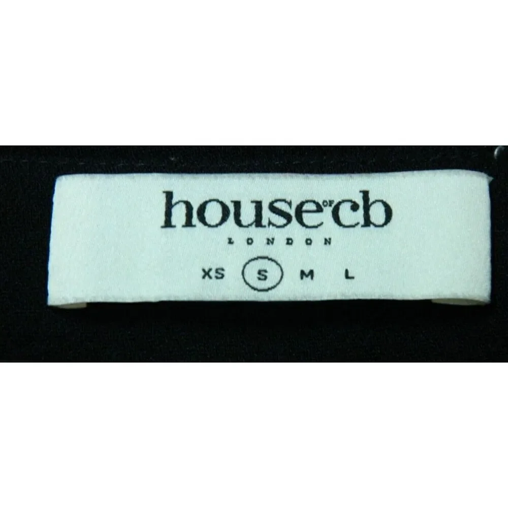 HOUSE OF CB Jumpsuit Size Small Black One‎ Sleeved Rosaria Tuxedo Style